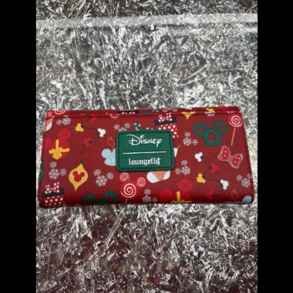 Loungefly Mickey Mouse All Over Christmas Print Mini Backpack W/Wallet NEW - Picture 7 of 7